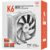 Система охлаждения PCCooler K6 WH, white Cooler for S1700/­1200/­115x/­AMD, 240W, 400-1600rpm, 76.85 CFM, 29 dBA